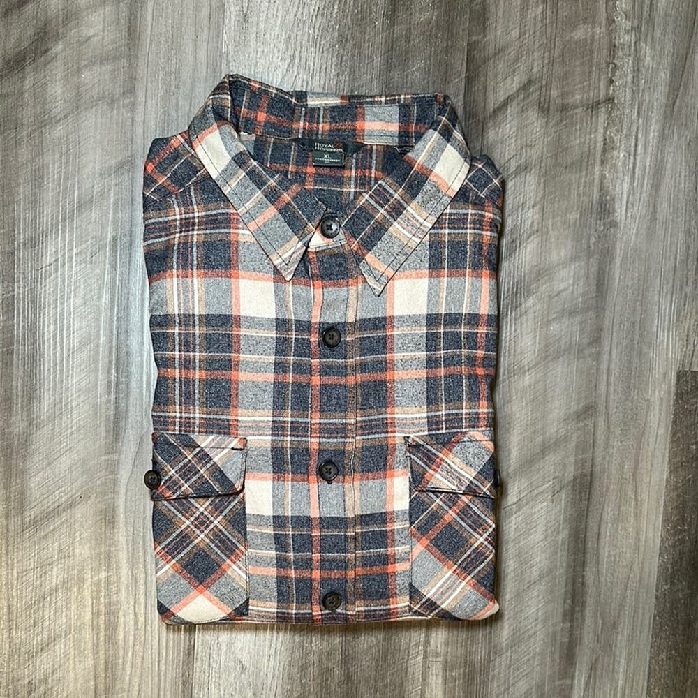 Royal Robbins Contemporary Fit Nylon Blend Flannel Long Sleeve Button Down - XL
